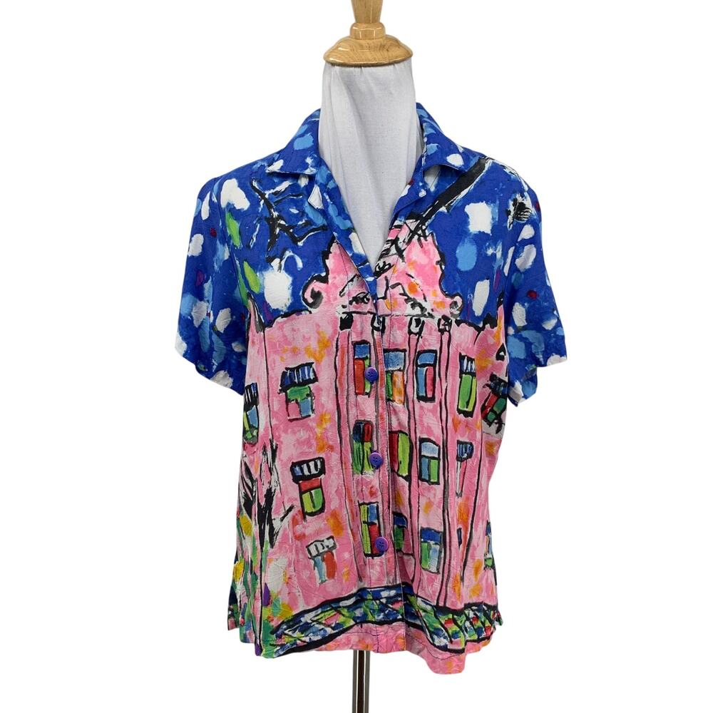 Vintage Jams World Shirt Women Extra Small Surf Line Hawaii Wearable Art Novelty